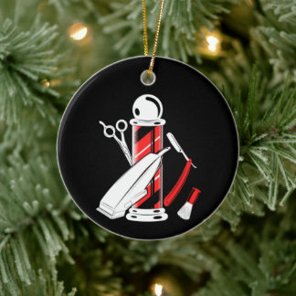 Ornement en barbier Pole de Noël Ornement de Noël