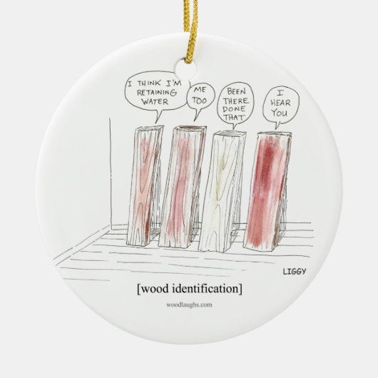 Ornement en bois d'identification (rond, ovale, (Devant)