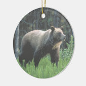 Ornement en bois d'ours gris (Gauche)