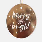 Ornement en bronze de Noël avec la photo (Gauche)