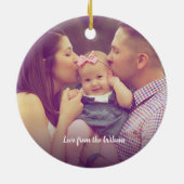 Ornement en bronze de Noël avec la photo (Dos)