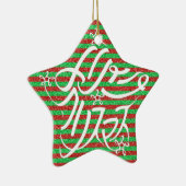 ORNEMENT EN CÉRAMIQUE 星形メリークリスマスのタイポグラフィーと他8言語 (Droite)