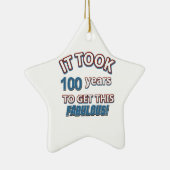 Ornement En Céramique 100th conceptions d'anniversaire d'année (Droite)