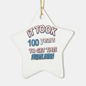 Ornement En Céramique 100th conceptions d'anniversaire d'année (Gauche)