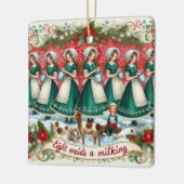 Ornement En Céramique 12 Jours de Noël Huit servantes au lait (Gauche)