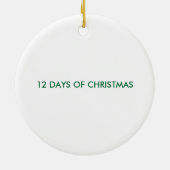 Ornement En Céramique 12 jours de perdrix de Noël (Dos)