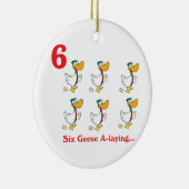 Ornement En Céramique 12 jours six oies pondeuses (Droite)