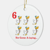 Ornement En Céramique 12 jours six oies pondeuses (Gauche)