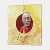 Ornement En Céramique 14th Dalai Lama signature (Gauche)
