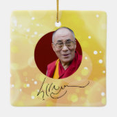 Ornement En Céramique 14th Dalai Lama signature (Dos)