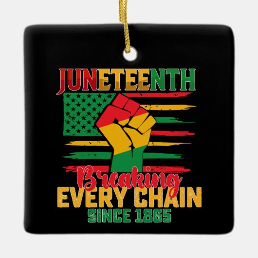 Ornement En Céramique 1865 : Rompre chaque chaîne (Devant)