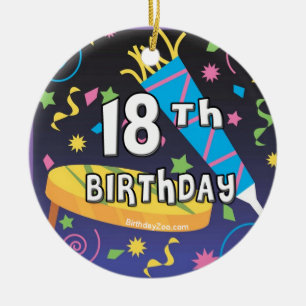 Ornement En Céramique 18e anniversaire Faveurs