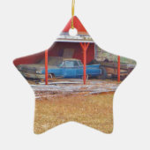 Ornement En Céramique 1960 BLUE SADAND DEVILLE Antique voiture (Devant)