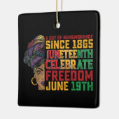 Ornement En Céramique 19 Juin Journée De Souvenir Liberté Noire (Gauche)