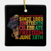 Ornement En Céramique 19 Juin Journée De Souvenir Liberté Noire (Devant)