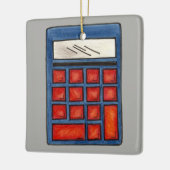 Ornement En Céramique #1 Calculatrice de l'école d'enseignant en mathéma (Gauche)