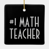 Ornement En Céramique #1 Calculatrice de l'école d'enseignant en mathéma (Dos)