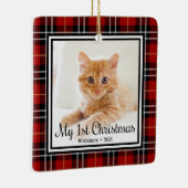 Ornement En Céramique 1er Noël 2 Photo Kitten (Droite)