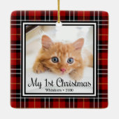 Ornement En Céramique 1er Noël 2 Photo Kitten (Dos)