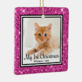 Ornement En Céramique 1er Noël 2 Photo Kitten (Droite)