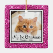 Ornement En Céramique 1er Noël 2 Photo Kitten (Dos)