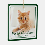 Ornement En Céramique 1er Noël 2 Photo Kitten (Droite)