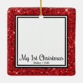 Ornement En Céramique 1er Noël de la marionnette (Dos)