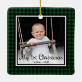 Ornement En Céramique 1er Noël du bébé (Dos)