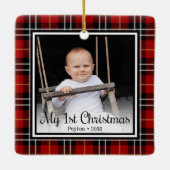 Ornement En Céramique 1er Noël du bébé (Dos)