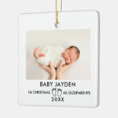 Ornement En Céramique 1er Noël moderne en tant que parents d'enfants Pho (Gauche)