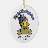 Ornement En Céramique 1er Thanksgiving de bébé (Droite)