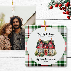 Ornement En Céramique 1er Vacances En Nouvelle Maison Ménage Cottage Chi