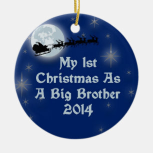 Ornement En Céramique 2014 mon ęr Noël en tant que frère