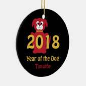 Ornement En Céramique 2018 ans du chien (Droite)