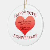 Ornement En Céramique 20ème. Anniversaire (Gauche)