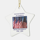 Ornement En Céramique 250e anniversaire USA Patriotic Flags Premium (Gauche)