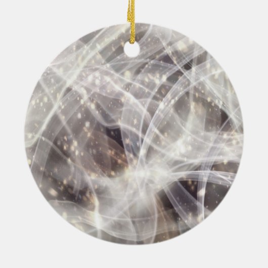 Ornement En Céramique 25e anniversaire de Mariage d'argent Lumières (Dos)