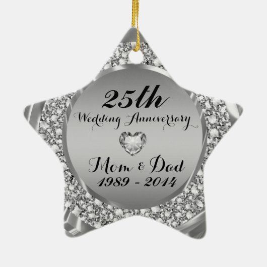 Ornement En Céramique 25th Wedding Anniversary 2 (Dos)