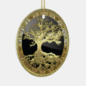 Ornement En Céramique [27] Golden Celtic Tree of Life (Droite)