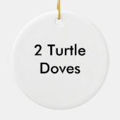 Ornement En Céramique 2 colombes de tortue (Dos)