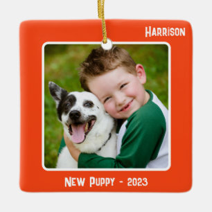 Ornement En Céramique 2-Photo 2 Sporty Sporty Orange Milestone Event