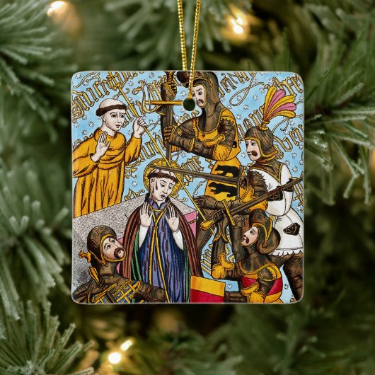 Ornement En Céramique 2x Martyre de saint Thomas Becket (M 031) (Arbre)