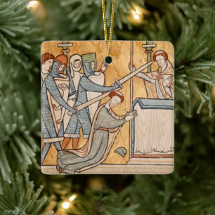 Ornement En Céramique 2x Un Martyre précoce de St. Thomas Becket dans l'