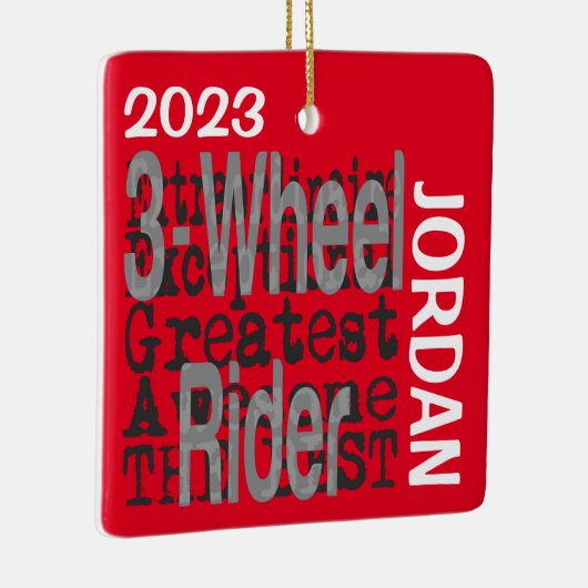 Ornement En Céramique 3 roues EXTRAordinaire PERSONNALISÉ (Droite)