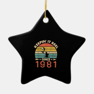 Ornement En Céramique 40e anniversaire - Gardez-le moulu depuis 1981 Ret
