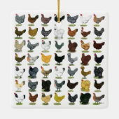 Ornement En Céramique 49 poules de poulet (Dos)