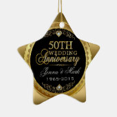 Ornement En Céramique 50e anniversaire du Mariage (Droite)