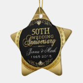 Ornement En Céramique 50e anniversaire du Mariage (Gauche)