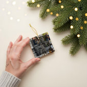 Ornement En Céramique 50th Wedding Anniversary Infinity Photo Collage