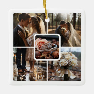 Ornement En Céramique 5 Mariage photo Collage